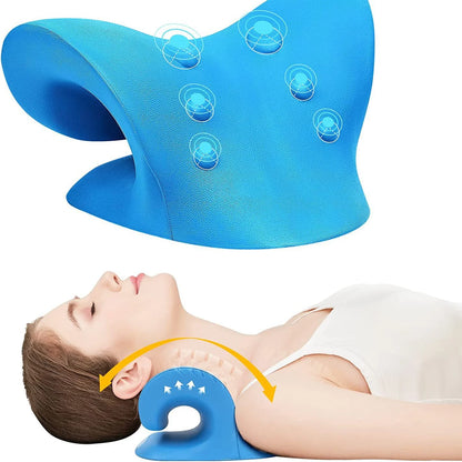 Neck Shoulder Stretcher Relaxer Cervical Chiropractic Traction Device Massage Pillow for Cervical Spine Alignment Massage Tools